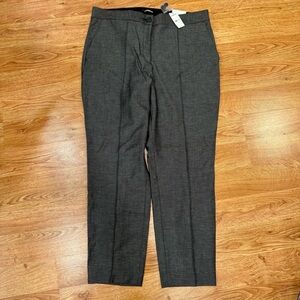 ✨NWT! Express gray stretch ankle high rise work dress pants 14R.